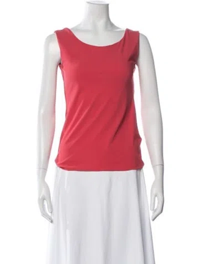 Pre-owned Chiara Boni Scoop Neck Sleeveless Top W/ Tags In Red