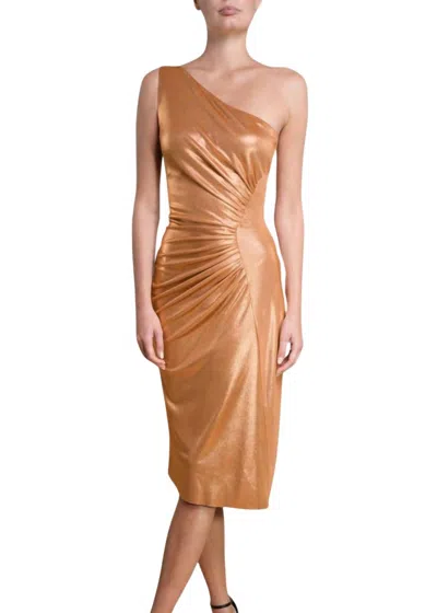 Chiara Boni Shimei Splendid Dress In Bellini In Gold