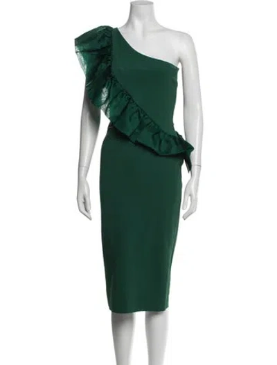 Pre-owned Chiara Boni Silk Midi Length Dress In Green