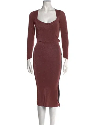 Pre-owned Chiara Boni Square Neckline Midi Length Dress