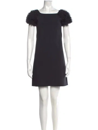 Pre-owned Chiara Boni Square Neckline Mini Dress In Multi