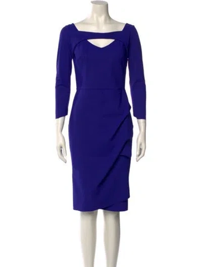 Pre-owned Chiara Boni Square Neckline Mini Dress In Purple