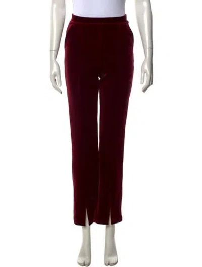Pre-owned Chiara Boni Straight Leg Pants In Burgundy