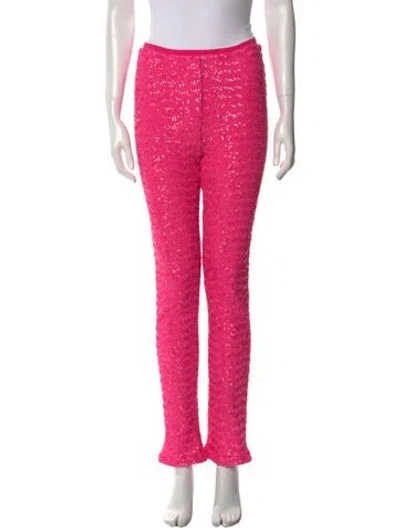 Pre-owned Chiara Boni Straight Leg Pants In Pink