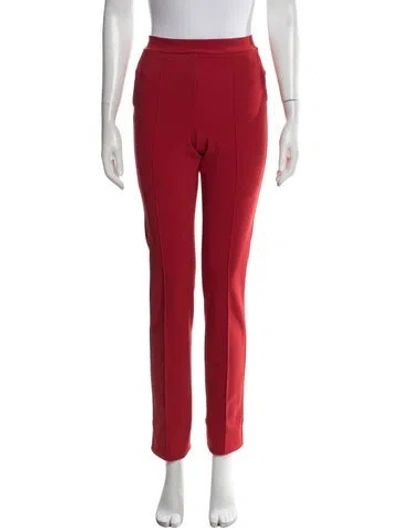 Pre-owned Chiara Boni Straight Leg Pants In Red