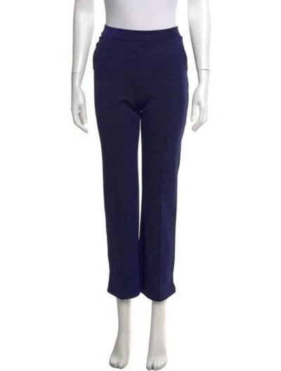 Pre-owned Chiara Boni Straight Leg Pants W/ Tags In Blue