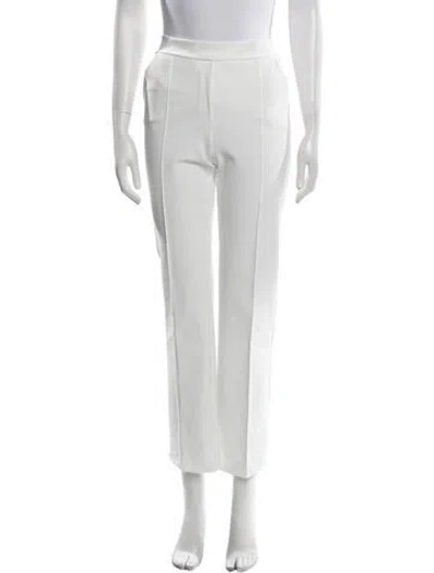 Pre-owned Chiara Boni Straight Leg Pants In White