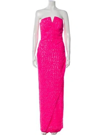 Pre-owned Chiara Boni Strapless Long Dress W/ Tags In Pink
