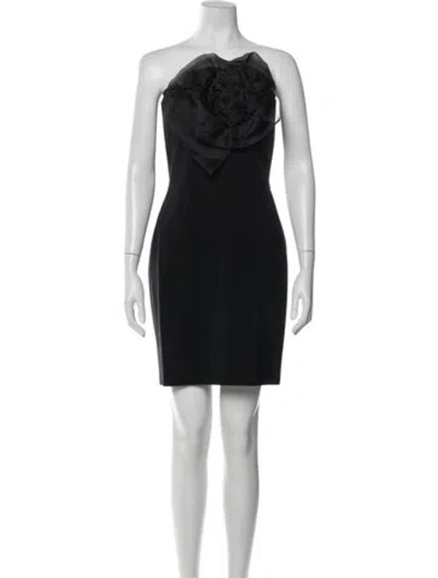 Pre-owned Chiara Boni Strapless Mini Dress W/ Tags In Black