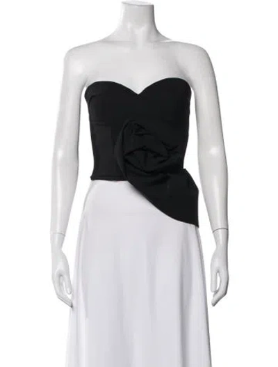 Pre-owned Chiara Boni Strapless Top In Black
