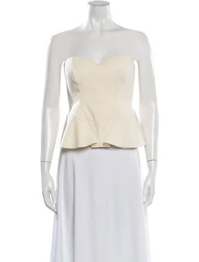 Pre-owned Chiara Boni Strapless Top In Neutrals