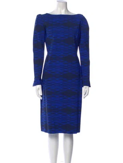 Pre-owned Chiara Boni Striped Knee-length Dress In Blue