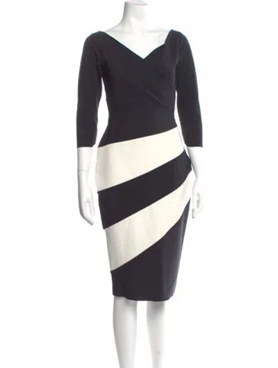 Pre-owned Chiara Boni Striped Knee-length Dress In Multi