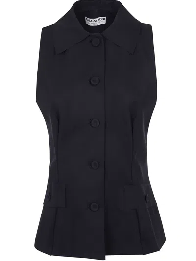 Chiara Boni Sumio Sje Jersey Top In Black
