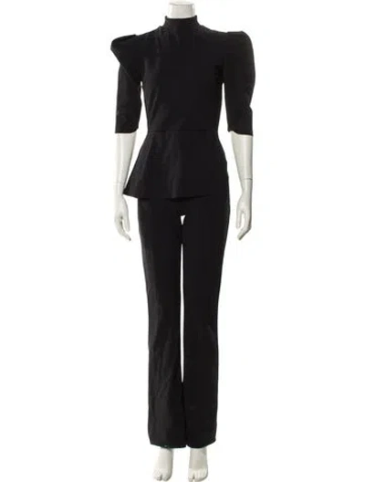 Pre-owned Chiara Boni Turtleneck Jumpsuit In Black
