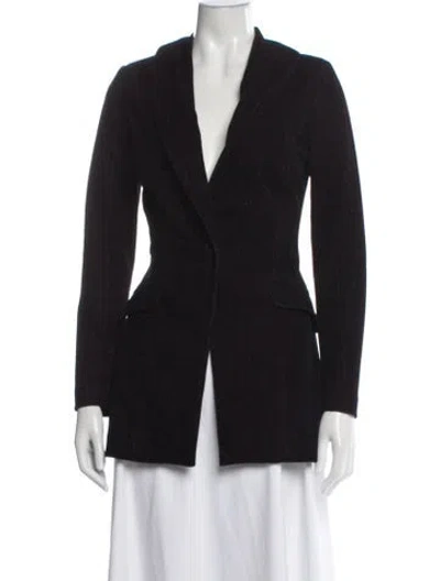 Pre-owned Chiara Boni Velvet Blazer In Black