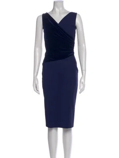 Pre-owned Chiara Boni Vintage Midi Length Dress In Blue