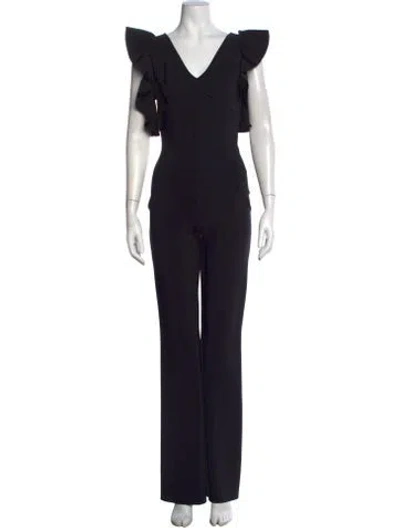 Pre-owned Chiara Boni V-neck Jumpsuit In Black