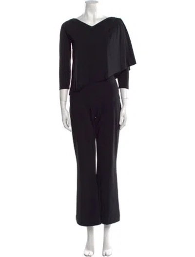 Pre-owned Chiara Boni V-neck Jumpsuit In Blue