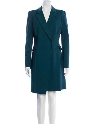 Pre-owned Chiara Boni V-neck Knee-length Dress In Blue