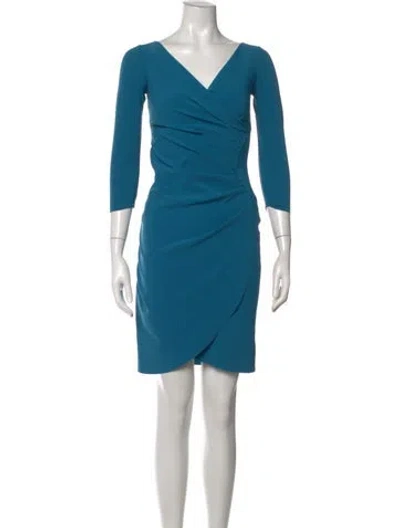 Pre-owned Chiara Boni V-neck Mini Dress In Green