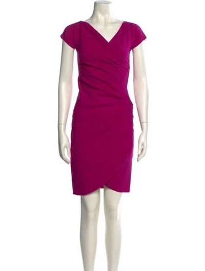 Pre-owned Chiara Boni V-neck Mini Dress In Pink