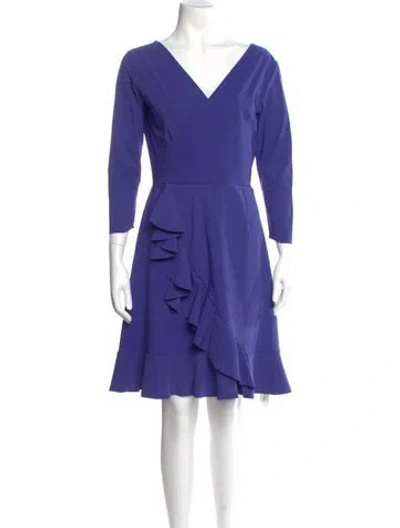 Pre-owned Chiara Boni V-neck Mini Dress In Purple