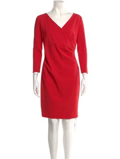 Pre-owned Chiara Boni V-neck Mini Dress In Red