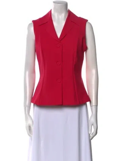 Pre-owned Chiara Boni V-neck Sleeveless Top W/ Tags In Pink