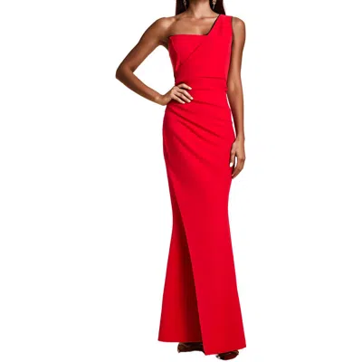 Chiara Boni Womens One Shoulder Long Evening Dress