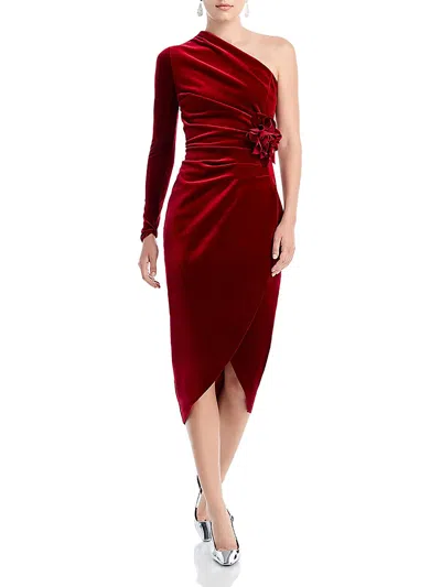 Chiara Boni Womens Tea Length Velvet Cocktail And Party Dress In Multi