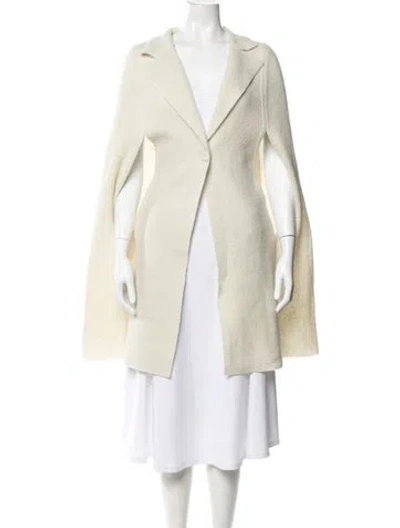Pre-owned Chiara Boni Wool Cape In Neutral