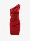 Chiara Boni Zenax Short Satin Dress In Red