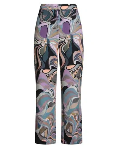 Chiara Bruni Woman Pants Lilac Size 14 Polyester, Elastane In Multi