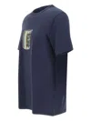 Chiara D'este Crewneck Front-print T-shirt In Blue