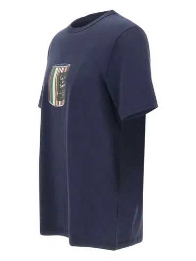 Chiara D'este Crewneck Front-print T-shirt In Blue