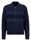 Chiara D'este Ribbed-knit Cardigan In Blue