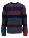 Chiara D'este Striped Crew-neck Sweater In Black