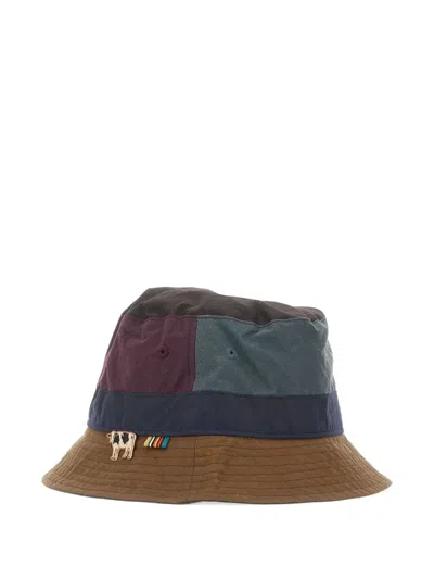 Chiara D'este X Paul Smith Panelled Logo Bucket Hat In Brown