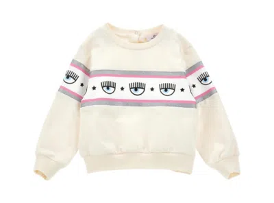 Chiara Ferragni Kids' Baby Girl Sweatshirt  53b601_2010_panna In Neutral