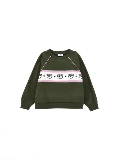 Chiara Ferragni Kids' Baby Girl Sweatshirt  59b605_2010_007f In Green