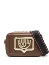 Chiara Ferragni Eyelike Cross Body Bag In Brown