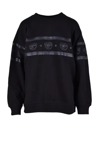 Chiara Ferragni Black Cotton Sweatshirt