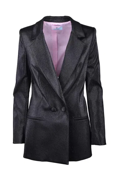 Chiara Ferragni Black Stretch Blazer Jacket