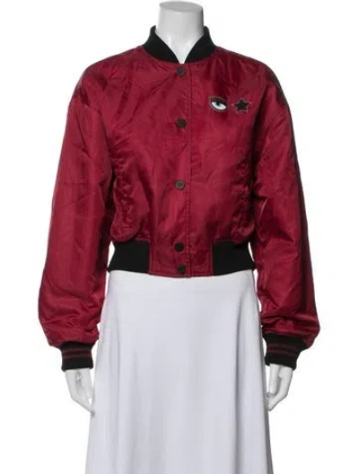 Pre-owned Chiara Ferragni Bomber Jacket In Red
