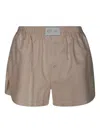 Chiara Ferragni Button-placket Shorts In Brown
