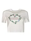 Chiara Ferragni Rhinestone-logo Cotton T-shirt In White