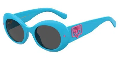 Chiara Ferragni Cf 7004/s Mvu/ir Occhiali Da Sole Blu Per Donna In Blue