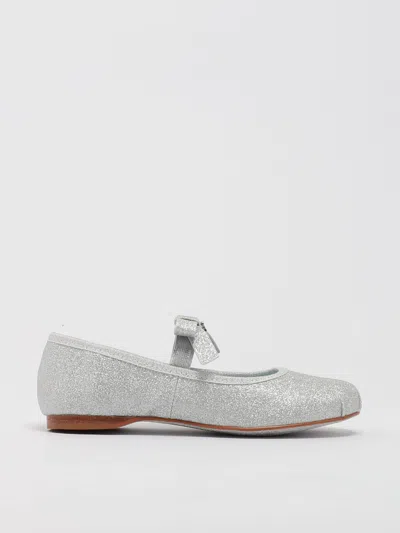 Chiara Ferragni Kids' Cf Ballet Shoes Flat Shoes In Silver