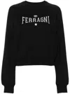 Chiara Ferragni Embroidered-logo Cotton Sweatshirt In Black